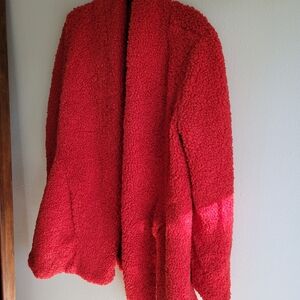 Cozy Red Sherpa Jacket